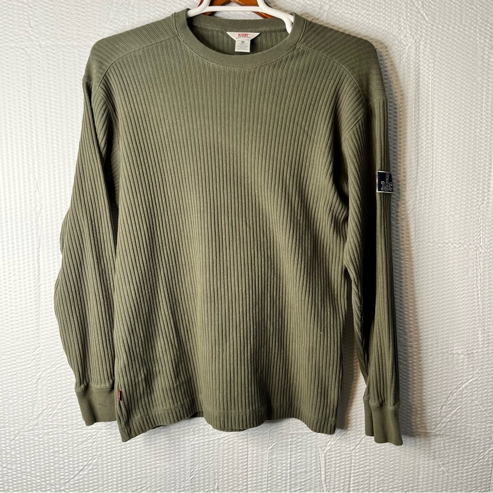 Vintage Levi’s Dry Goods Long Sleeve Sweater 1990’s Made In USA Size M